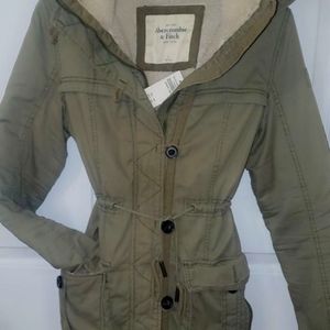 New Abercrombie & Fitch Army Green Jacket / Coat Small